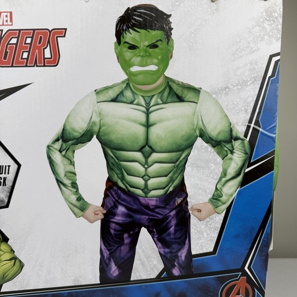 Marvel Comics Hulk Halloween Costume for Boys Kids Sz Small 6/7 BRAND NEW - Picture 5 of 7